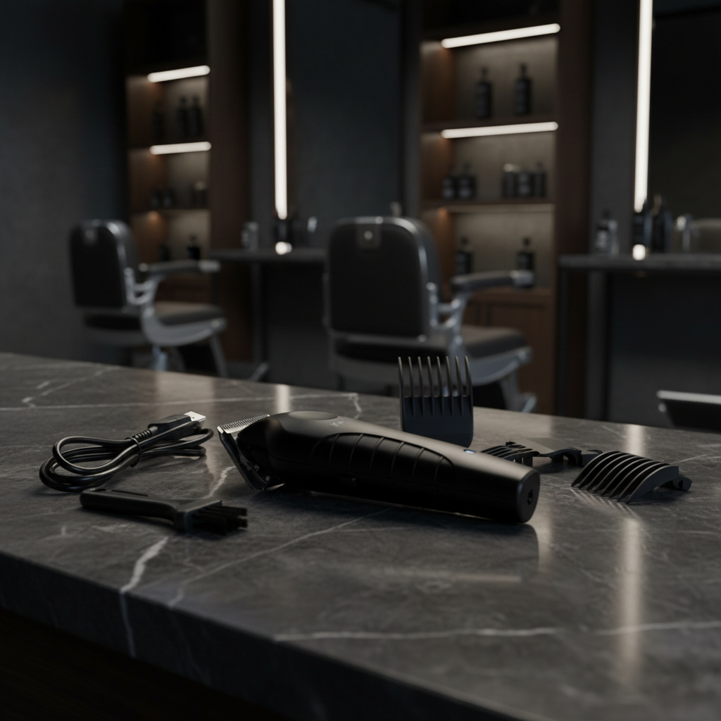 Kemei Professional Hair Clipper Negro - Barbería Premium