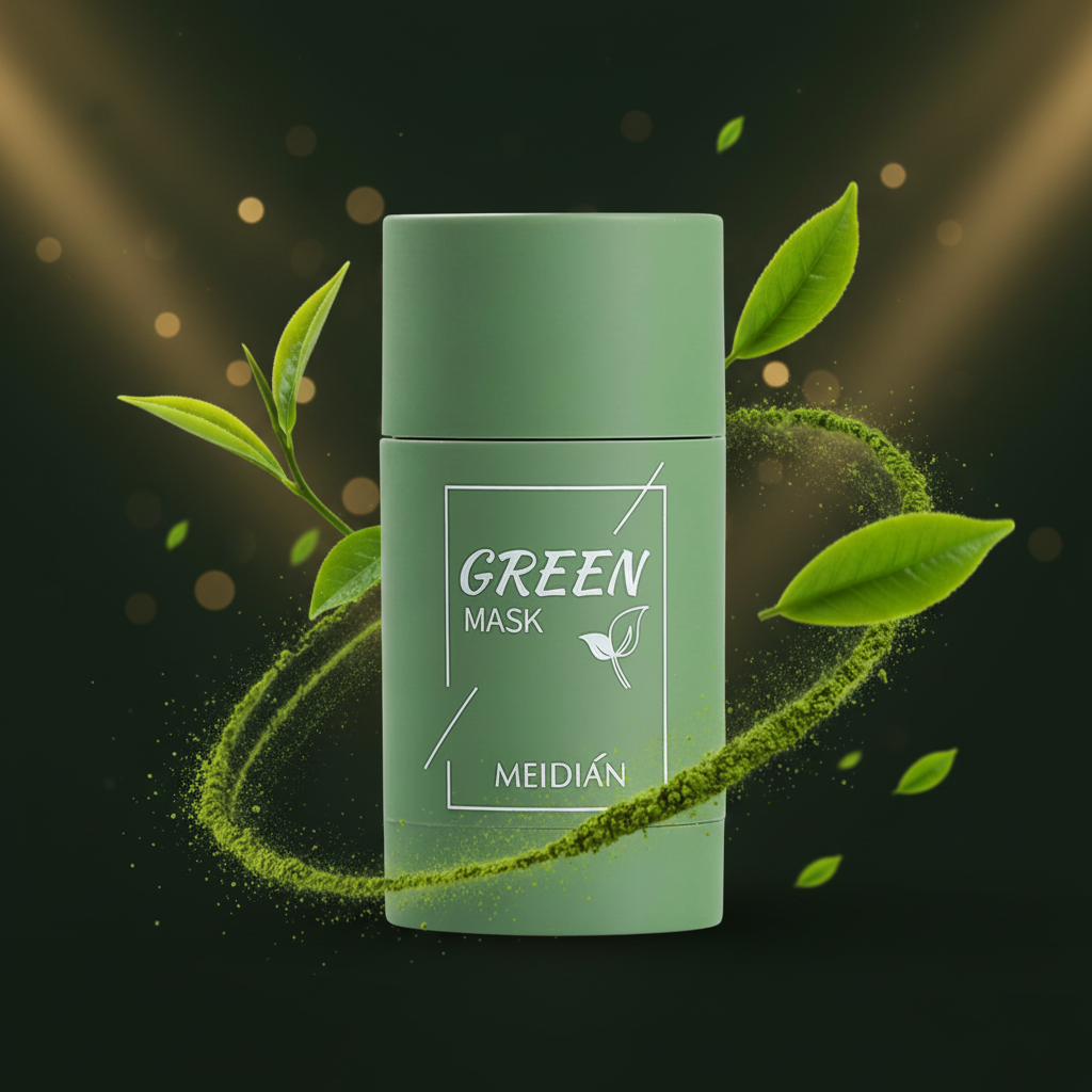 Mascarilla sólida de té verde - fondo dramático